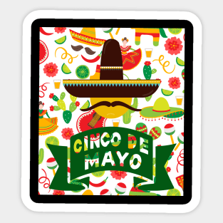 Cinco de Mayo Mexican Holiday Sticker